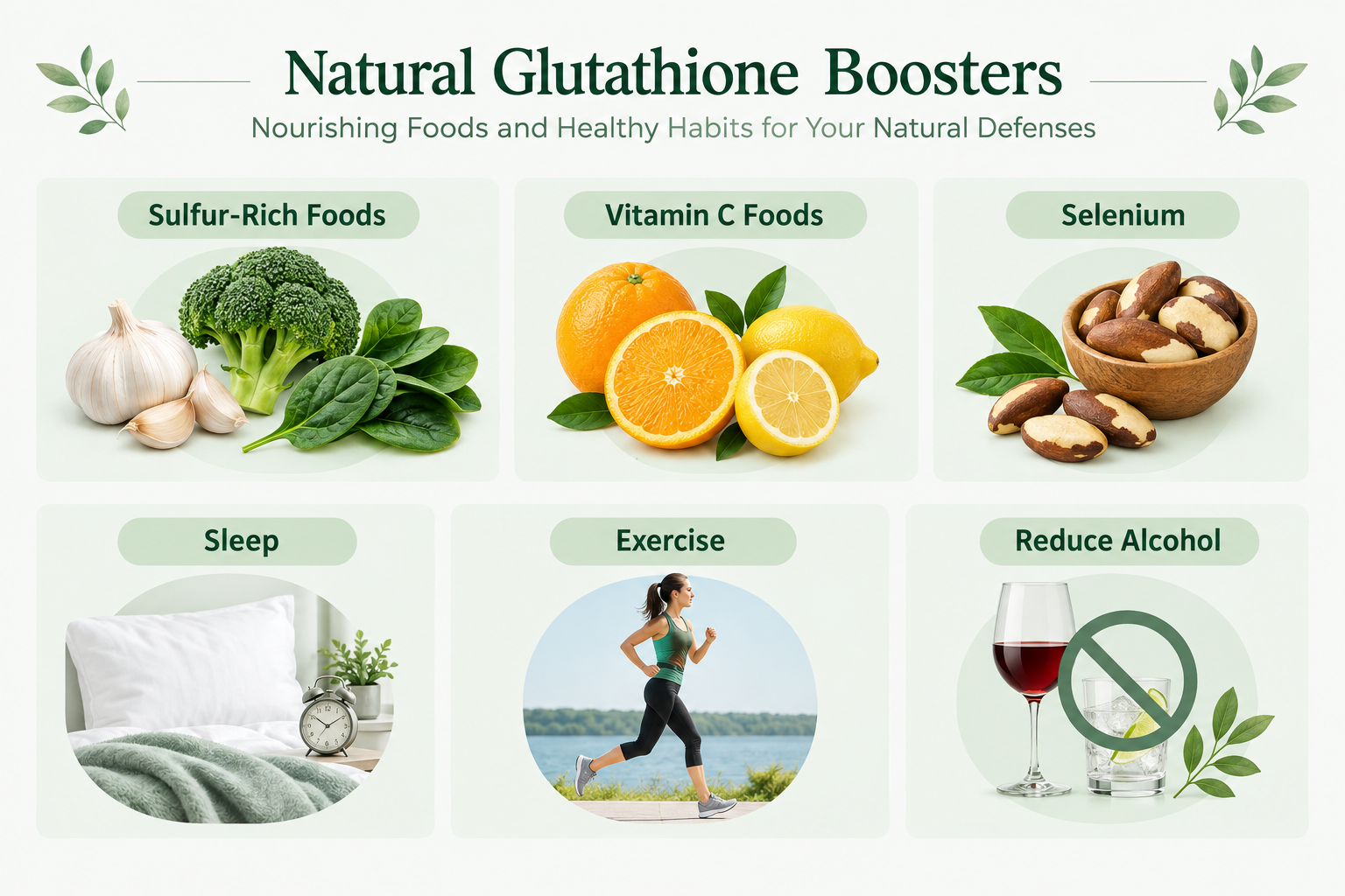 Natural foods and lifestyle habits that boost glutathione levels for skin health